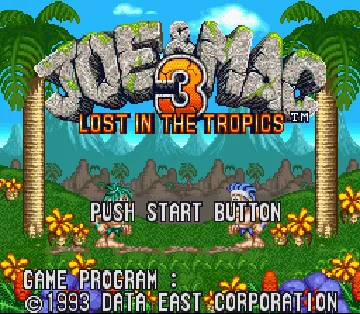 Joe & Mac 2 - Lost in the Tropics (USA) (Beta) screen shot title